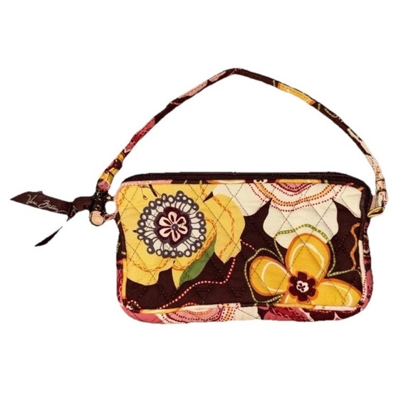 Vera Bradley Handbags - Vera Bradley Wristlet Wallet Retired "Buttercup" Pattern Zipper Bag Quilted Boho